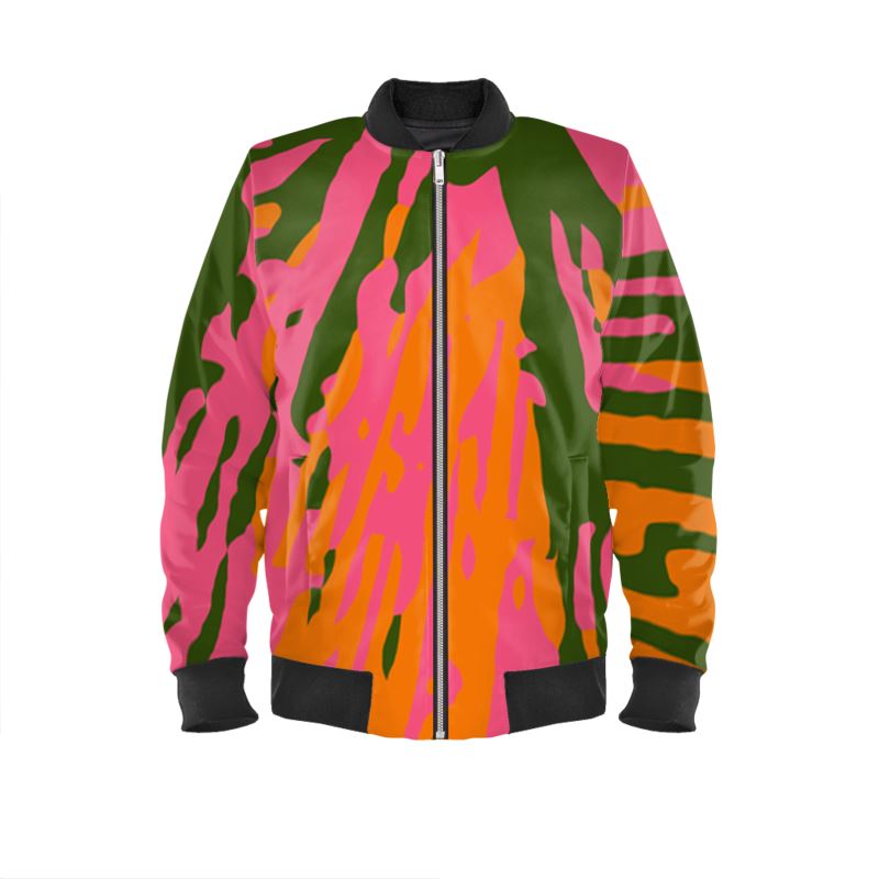 BANG ON Bomber Jacket - Fan pink/orange/green