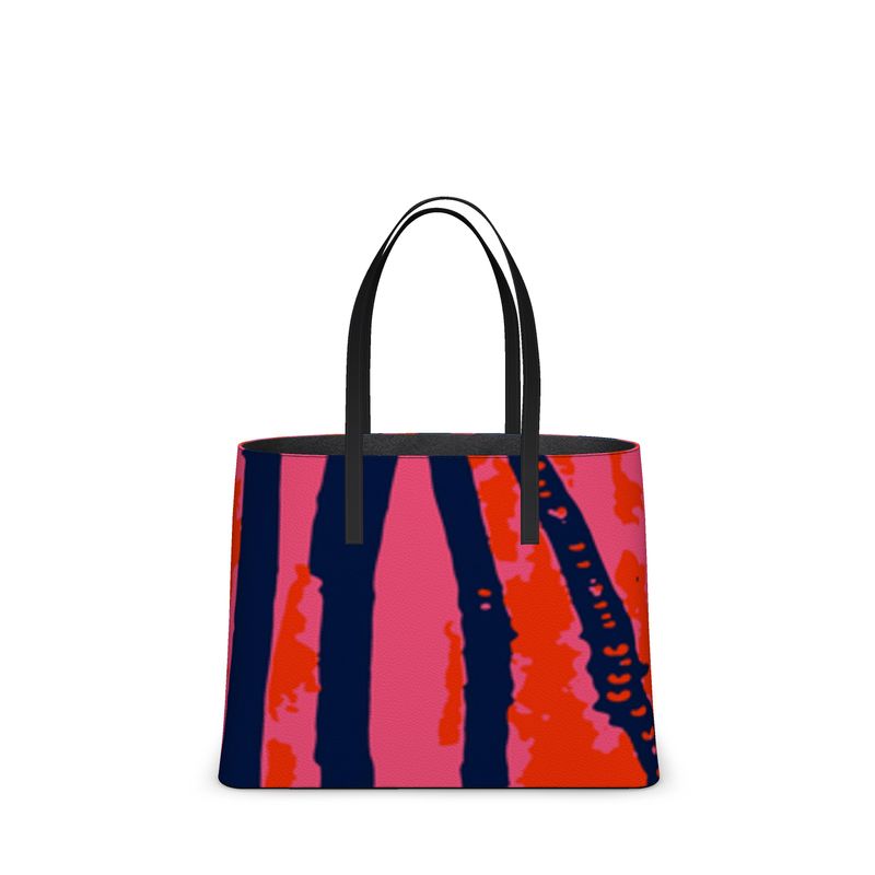 Tenacious Textured Nappa Leather Tote Bag - Esther Pink/Red/Blue