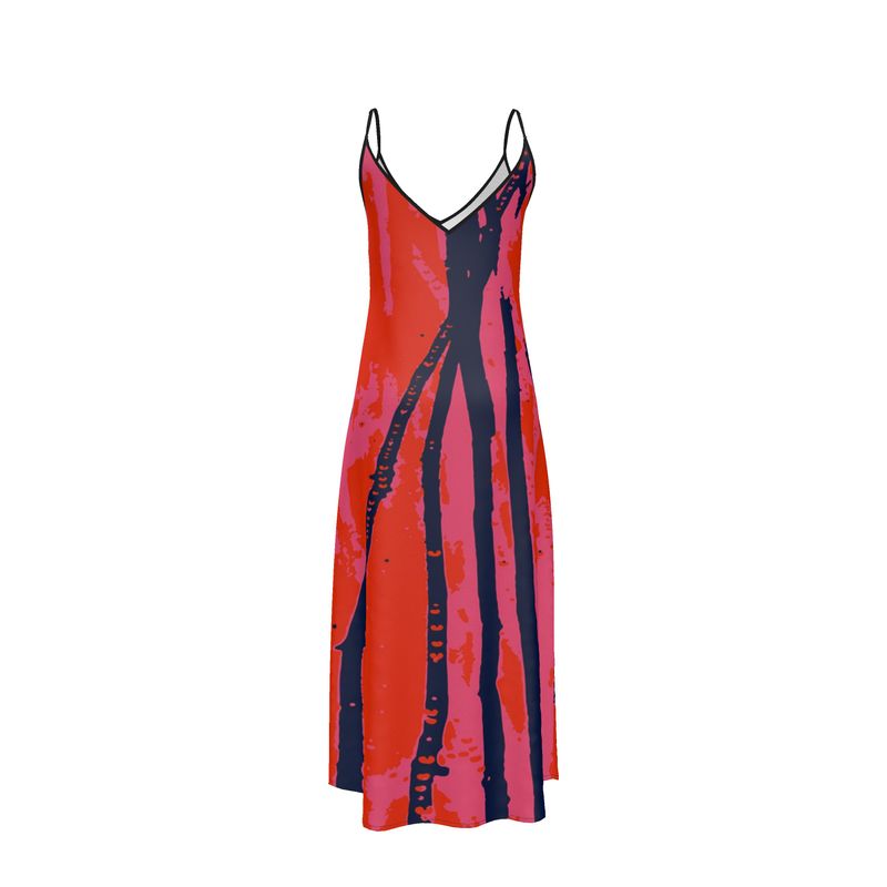 SLINKY Spaghetti Strap Long Slip Dress