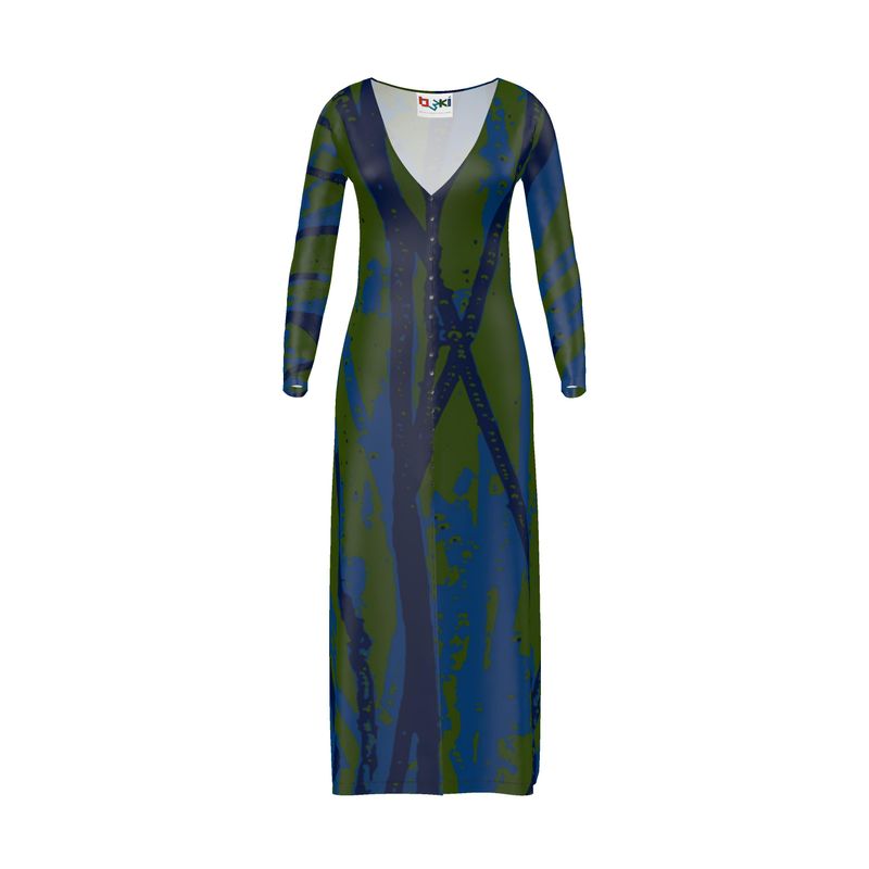 CHIN CHIN Maxi Cardigan Dress - Esther blue/green