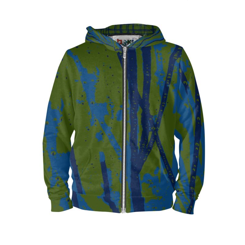 HAPPY Unisex Hoodie Top - Esther Blue/Green