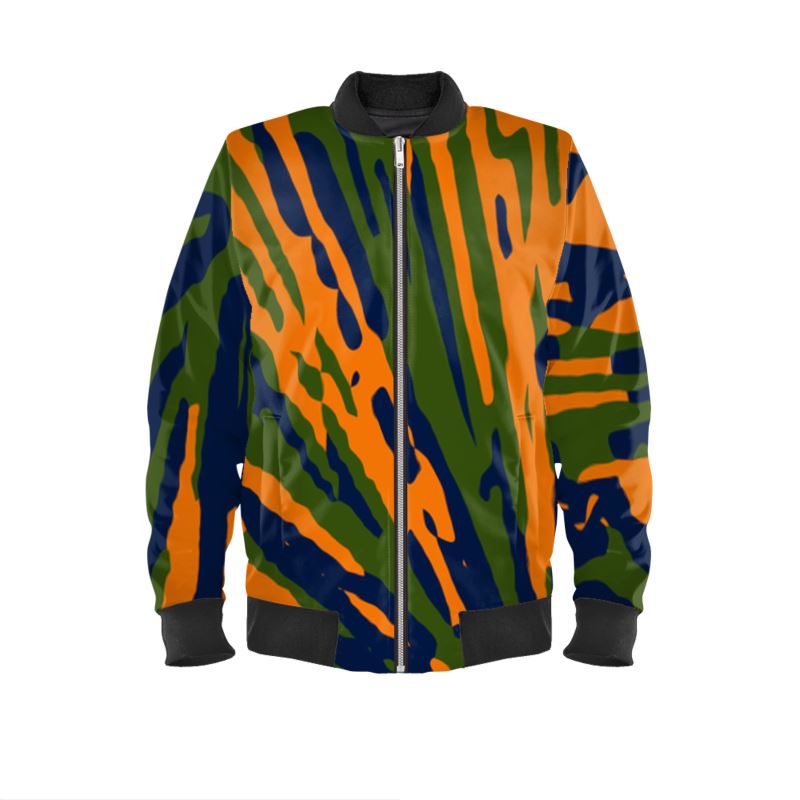 Green and outlet orange bomber jacket