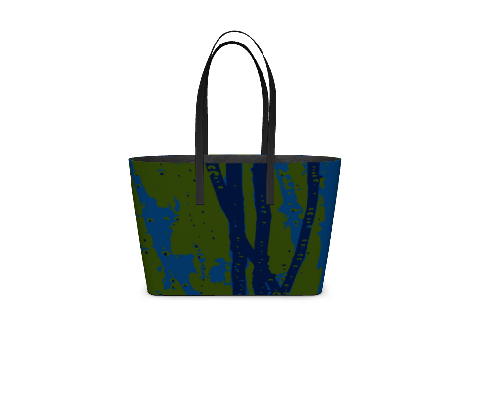 Tenacious Smooth Nappa Leather Tote Bag - Esther Green/Blue