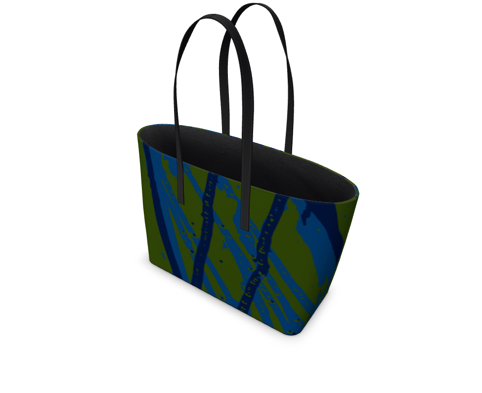 Tenacious Smooth Nappa Leather Tote Bag - Esther Green/Blue