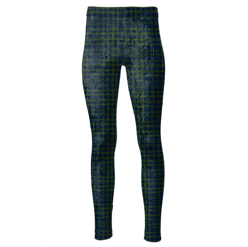 LEGENDARY High-Waisted Leggings - Zapillo Plaid Blue/Green