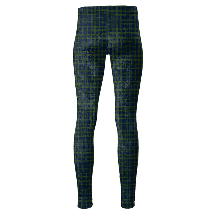 LEGENDARY High-Waisted Leggings - Zapillo Plaid Blue/Green