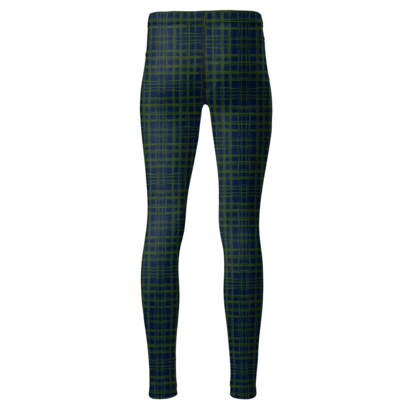 LEGENDARY High-Waisted Leggings - Zapillo Plaid Blue/Green