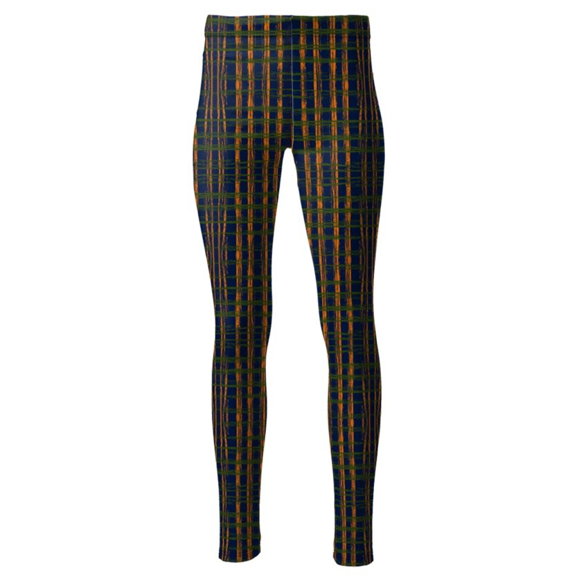 LEGENDARY High-Waisted Leggings - Zapillo Plaid Blue/Green/Orange