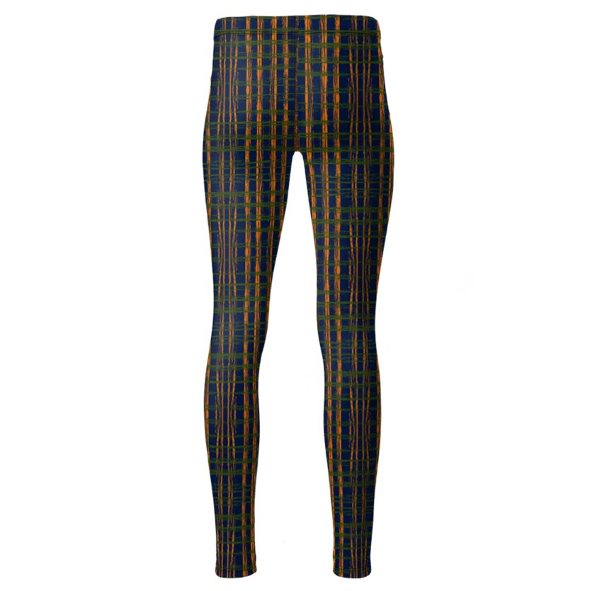 LEGENDARY High-Waisted Leggings - Zapillo Plaid Blue/Green/Orange